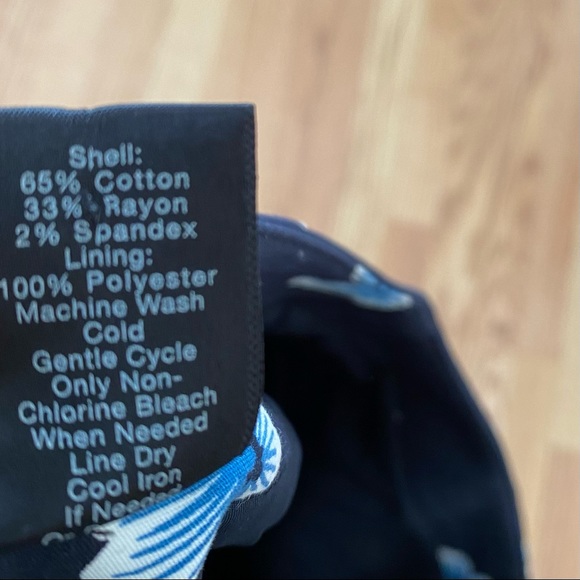 ANN TAYLOR FACTORY FLORAL NAVY BLUE SKIRT SPRING OFFICE WORK CLASSY SIZE 4 - Picture 8 of 10